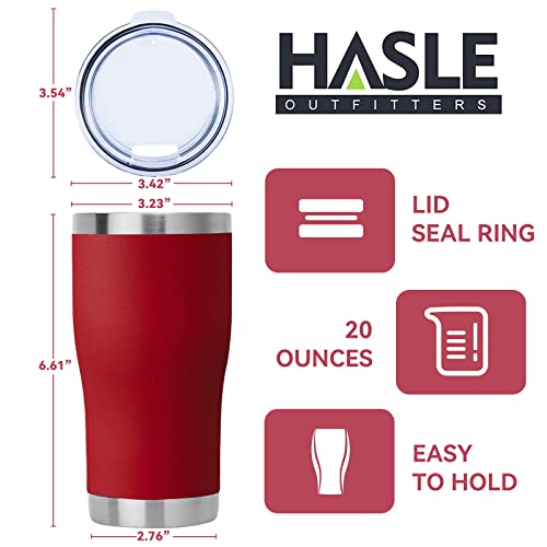 Image of HASLE OUTFITTERS 20 oz Tumbler Bulk, Stainless Steel Tumblers with Lid, Vacuum Insulated Tumbler, Double Wall Powder Coated Cup, coffee mugs, Wine Red, 6 Pack