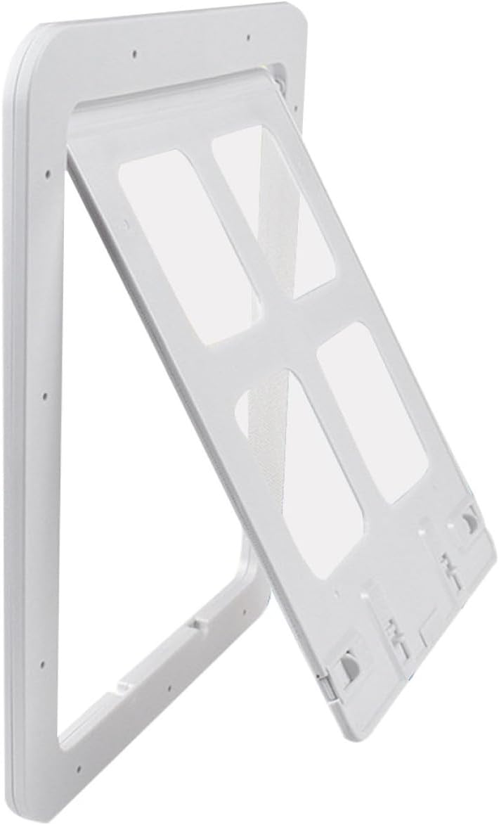 Pet Door for Dogs and Cats Small White Magnetic Screen Door Flap with Hanging Installation Suitable for Household Use