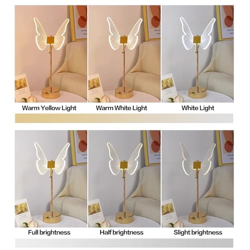 Brovokin HDD001 Led Butterfly Table Lamps,Cute Beside Lamps Nightstand Lamp,Cordless Table Lamp thumb #6