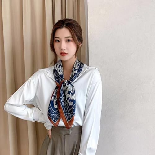 Silk Feeling Bandana Scarf for Women Head Hair Neck Satin Scarves Wraps 27.5" Handbag Accessories Western Scarves2