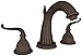 Newport Brass 1090 Alexandria Double Handle Widespread Lavatory Faucet with Meta, Oil Rubbed Bronze (Hand Relieved)