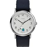 Timex Weekender 38mm Peanuts Quartz Fabric Strap, Black, 20 Casual Watch (Model: TW2V07000WX)