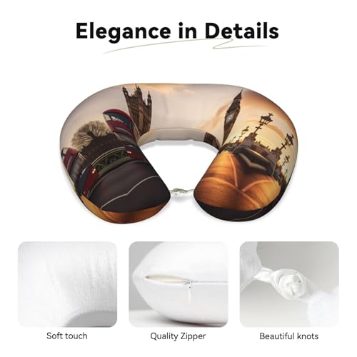 Almohada ajustable de poliéster para viajes cervical miniatura 4