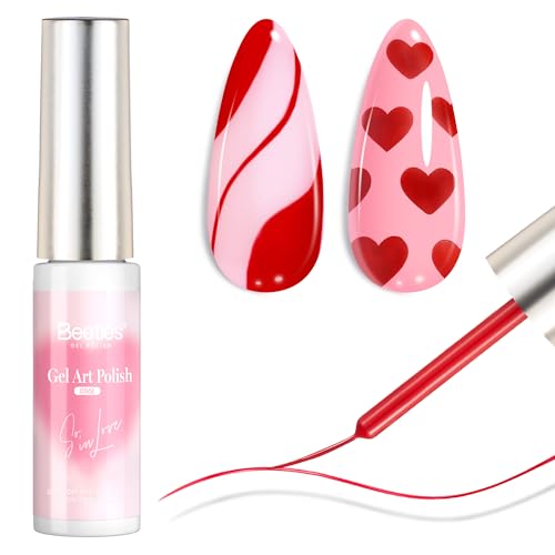 Image of Beetles Red Gel Liner Nail Polish 7ml French Tip Gel Nail Polish