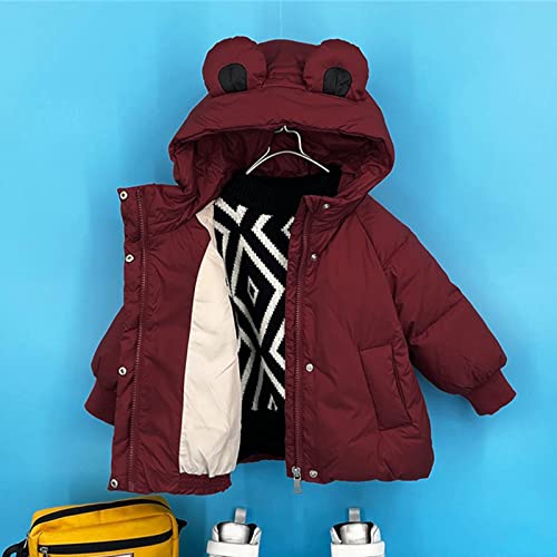 Toddler Kids Baby Boys Girls Winter Warm Solid Coats Ears Hooded Padded Jacket Outwear Toddler Winter Jackets for Girls3