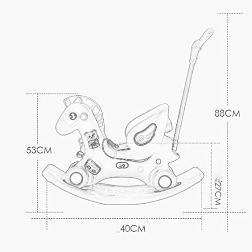 Baby Schommelstoel Kinderen Rit op Paard Speelgoed Kinderwagen met Muziek Baby Rocker Stoel Opvouwbare Vier Wielen… - Afbeelding 8