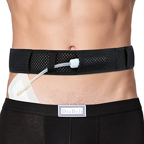 Mesh Breathable PD Belt Peritoneal Dialysis Catheter Accessories Supplies Soft Transfer Set Holder Protector Belts for Stomach Feeding Peg J Tube Women Men Adults Black