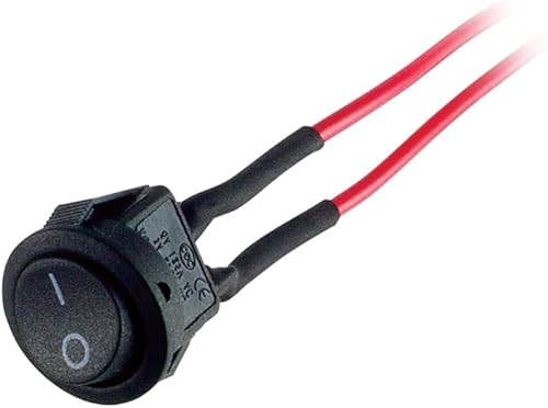 Install Bay IBRRSM - Mini interruptores basculantes redondos de 13 amperios de encendido/apagado, paquete de 5