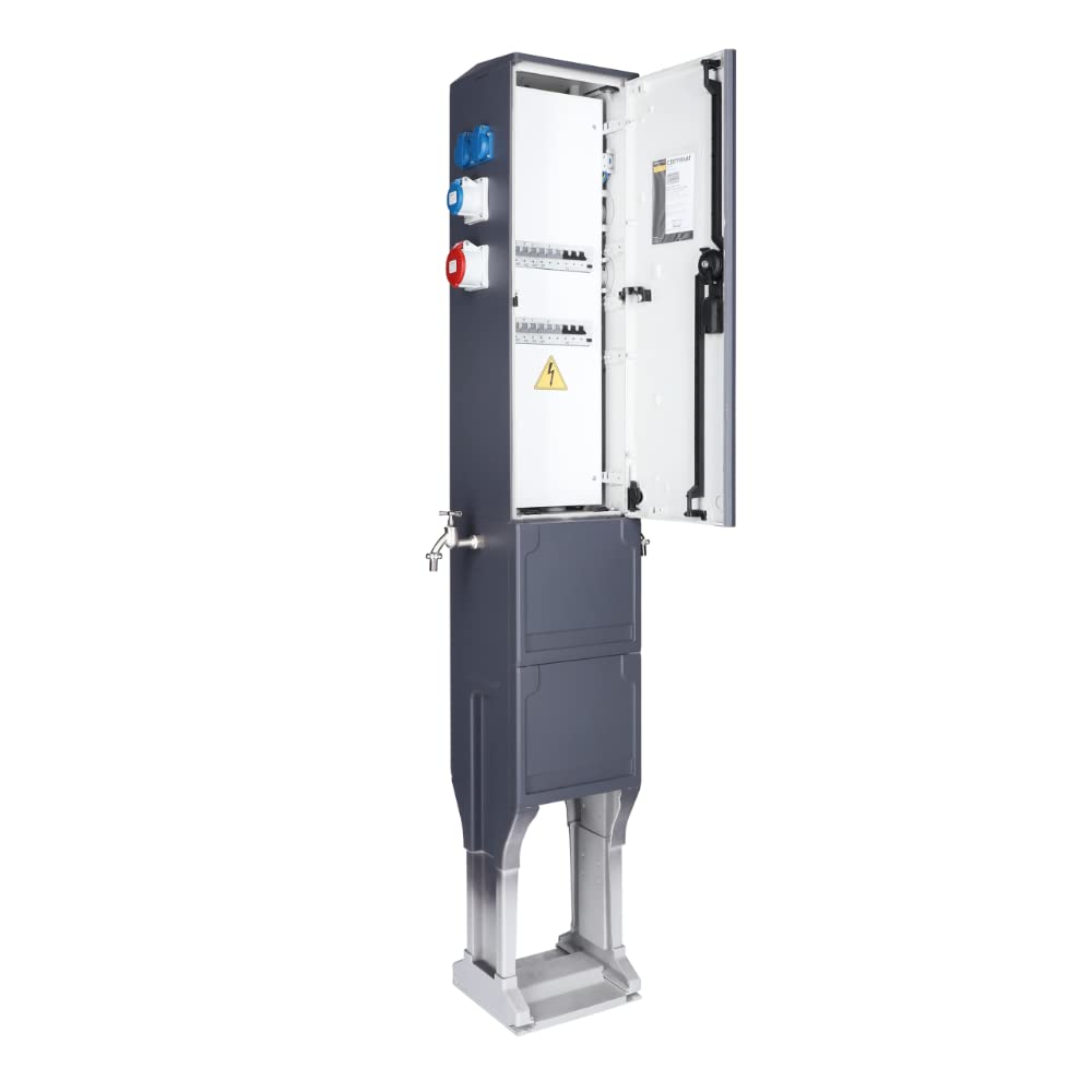 Doktorvolt Stromverteiler Campingverteiler Campingsäule Energiesäule Stromsäule Camping Strom 2x(2x230V 1x16A 1x230V Camp) Mennekes Dosen
