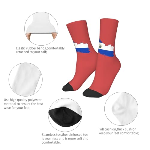 Flag of El Salvador A Pair Junior Athletic Short Tube Socks Children Calf Tube Socks Short Stockings3