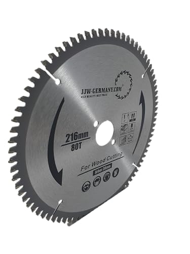 HM-Kreissägeblätter (216 x 30 Z= 80 WZ) negativer Spanwinkel für Kappsägen in Industriequalität HM-Kreissägeblätter (216 x 30 Z= 80 WZ) negativer Spanwinkel für Kappsägen in Industriequalität