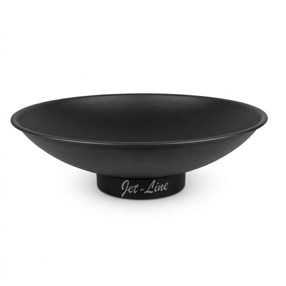 Jet-Line | Feuerschale Katar | schwarz matt | ⌀ 62 cm | Garten + Terrasse | Stahl Grill | Outdoor Feuerstelle