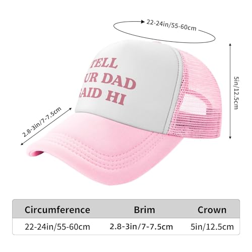Image of Funny Trucker Hats for Women Hot Pink Funny Gag Baseball Cap for Girls Women Men Hat