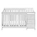 Storkcraft Portofino 5-in-1 Convertible Crib & Changer (White) – GREENGUARD Gold Certified, Fits Standard Crib Mattress, Converts to Toddler Bed and Full Bed, 4 Adjustable Mattress Heights