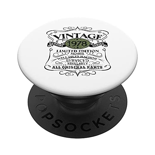 Vintage 1978 44 cumpleaños regalo hombres mujeres diseño original PopSockets PopGrip Intercambiable