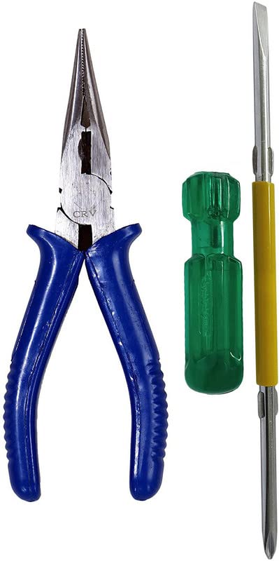 Inditrust Heavy duty Nose Plier and 2in1 Screwdriver set Hand Tool Kit