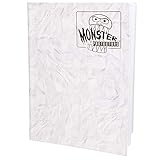 Monster Binder - 9 Pocket Trading Card Album -Marble White w White Pages - Holds 360 Yugioh, Magic, and Pokemon Cards