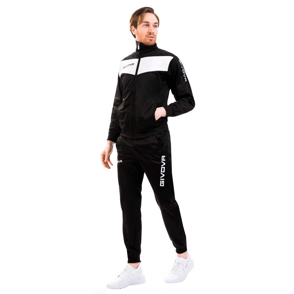 Givova Visa Tracksuit, Noir/Blanc, 5XL