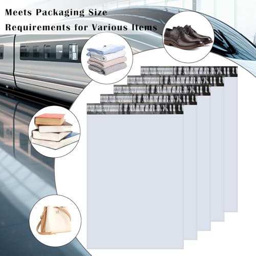 5 Stück Versandtüten 60×80 cm – Große blickdichte Versandtaschen Weiß, selbstklebende Plastik Versandbeutel, wasserdichte Shipping Bags für Kleidung, Warenversand und Lagerung