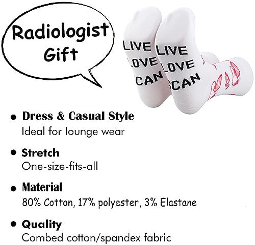 TSOTMO Radiologist Gift Radiology Live Love Scan Socks for Radiologist X-ray Tech Gift Sonographer Medical Gift2