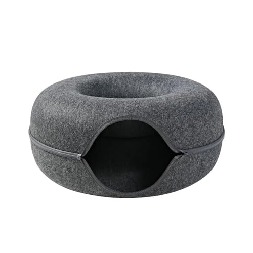 Jouet interactif chat tunnel modulable lit douillet 2 en 1 - 2