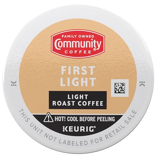 Image of Community Coffee First Light, 12 Keurig Coffee Pods, Light Roast, Compatible with all K-Cup Brewers, 12 Count (Pack of 1)