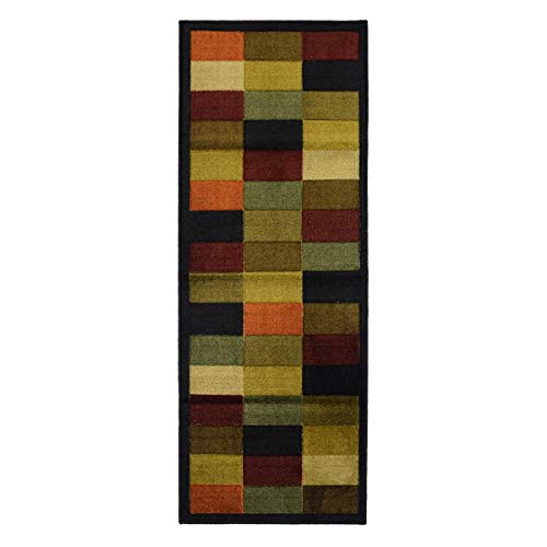 20 x 59.5 in. Color Blocks Rug Runner, Multi-Color