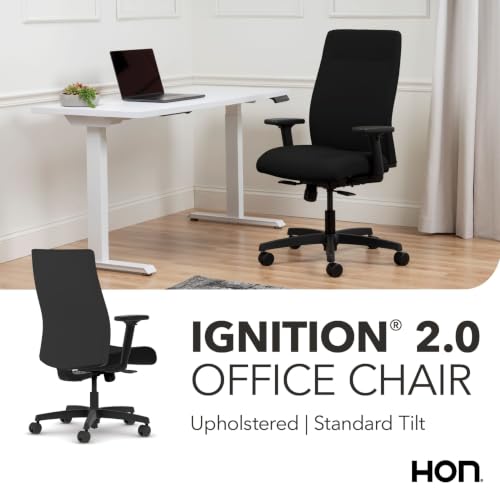 Image of HON Ignition 2.0 Ergonomic Office Chair, Lumbar Support, Desk Chair, Black