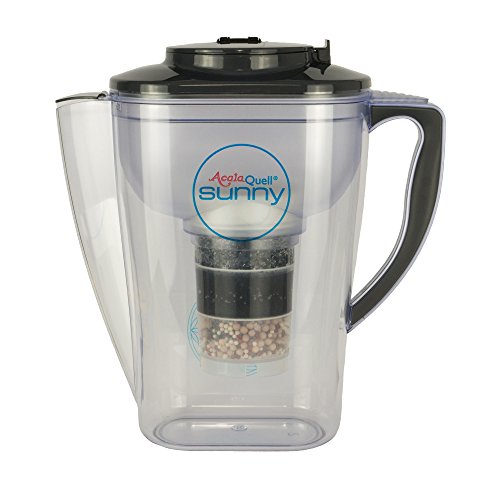 Wasserfilter AcalaQuell Sunny | Anthrazit | Kannenfilter - mit extra gutem Griff | Höchste Filterleistung -mehrschichtig | BPA u. BPB frei | ReNaWa® - Technology | Köstliches, wohltuendes Wasser