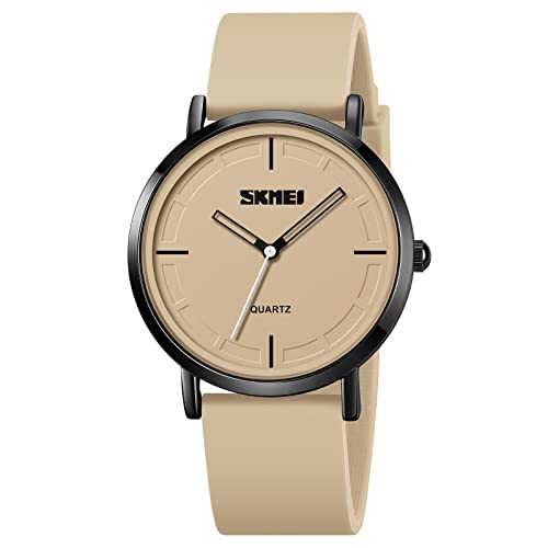 SKMEI Silicone Men Watch Business Fashion Casual Quartz Analog Waterproof Calendar Date Light Simple Watch Fathers Gift – 2050, Brown Dial, Brown Band (B0C3HD3SFV) Amazon Price History, Amazon Price Tracker