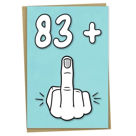 Tarjeta de cumpleaños 84, 83 + 1, divertida tarjeta de cumpleaños para mujeres u hombres de 84 años,