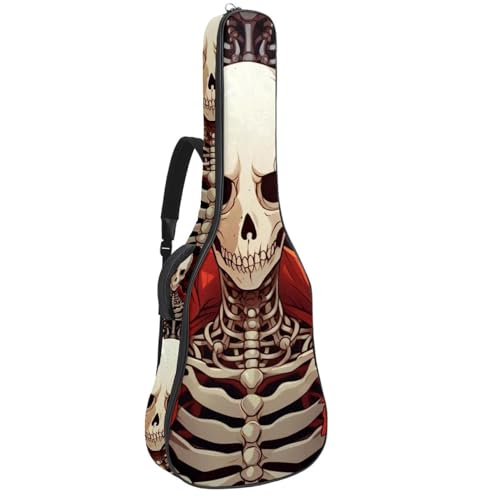 Guitare acoustique sac de transport étanche à motif crâne pour vos déplacements et concerts