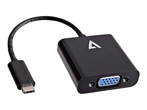 V7 V7UCVGA-BLK-1E USB-C(m) a VGA(h) adaptator Negro