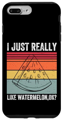 Carcasa para iPhone 7 Plus/8 Plus Realmente me gusta la sandía, Okay Funny Watermelon Lover