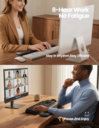 Image of Vaydeer Keyboard Wrist Rest, Large Wrist Support Pad, Memory Foam Hand Rest for Desk, Ergonomic Computer Cushion Soft Laptop Typing, Office Gaming Palm Arm Carpal Tunnel Pain Relief(17.32inch, Black)