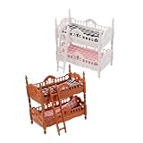 Ajout : lit superposé pour maison de poupée s'intègre parfaitement dans n'importe maison de poupée, ce qui en fait un accessoire idéal pour améliorer temps de jeu, les mini meubles de chambre à coucher, mini lit de poupée pour maison