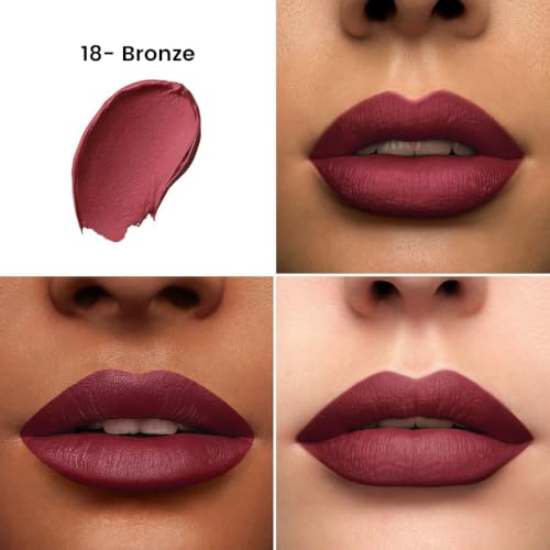 Image of Colors Queen Hold Up Full Day Non-Transfer Matte Lipstick | Long Lasting and Weightless Formula | Intense Color Pay Off | Waterproof Lipstick for Women (118 - Bronze, 4g)