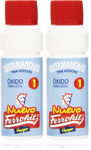 Ferrokit - Quitamanchas Óxido - Eficacia para toda clase de tejidos - 50 ml (Paquete de 2)