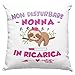 Cuscino personalizzato Non Disturbare Nonna in Ricarica, Festa della Mamma, Idea Regalo di Compleanno Originale, Divertente, Arredamento Casa, Arredo Divano Letto - con Imbottitura (40_x_40_cm, Nonna)