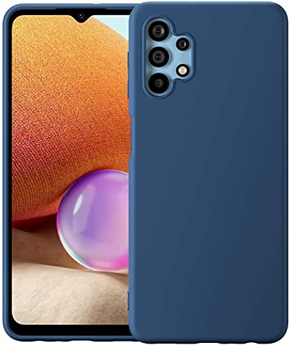 UltradünneHandyhülle, Perfektes Gefühl, Matte, Navy blau TPU-Gummigelhülle (Navy blau), kompatibel mit Samsung Galaxy A32 5G Cover