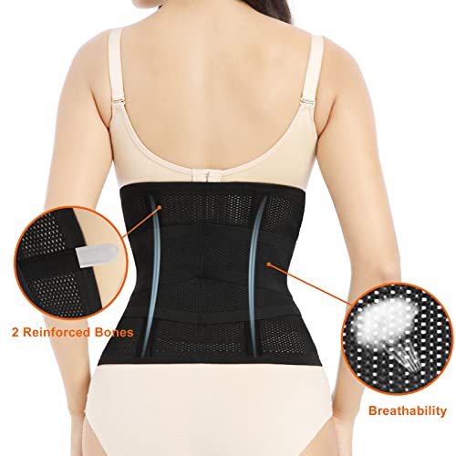 Trendyline TDSP00009-B-XL Postpartum Belly Band,C Section Belly Binder Wrap,Abdominal Binder Post Surgery Girdle,Tummy Tuck Postpartum Essentials Waist Trainer Black thumb #2