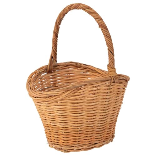 Cesta Oval De Medula Marrón