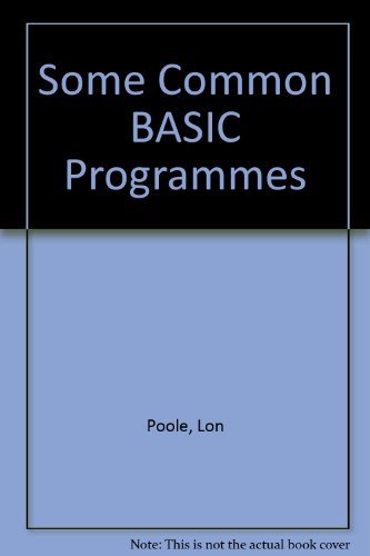 Some Common Basic Programs: 9780931988066: Computer Science Books ...
