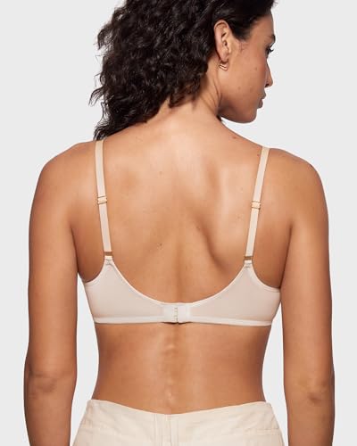 Image of INLYRIC Women's Cosnufy Sheer Balconette Bra Demi Unlined Plunge Mesh See Through Sexy Bras Underwire