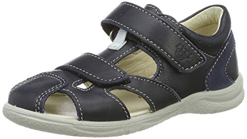 RICOSTA Kaspi, Sandales Bout fermé garçon, Bleu (Nautic 175), 23 EU