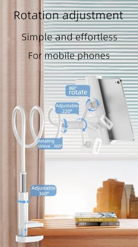 Soporte de móvil para cama de 110 cm con brazo articulado flexible para iPhone 16 y smartphones 2