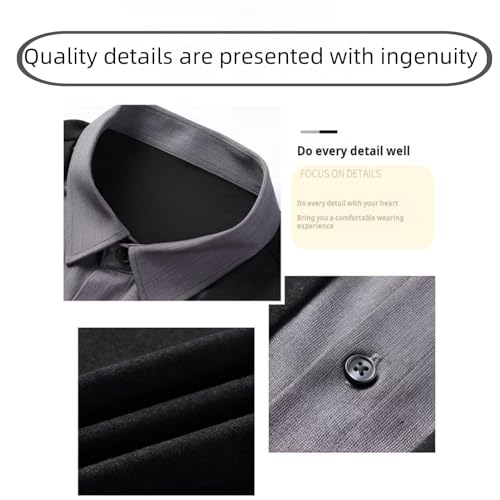 Men's Fake-Two Piece Shirt Collar Knitted Coat,Men's Slim Sweater Long Autumn and Winter Knitted Coat2