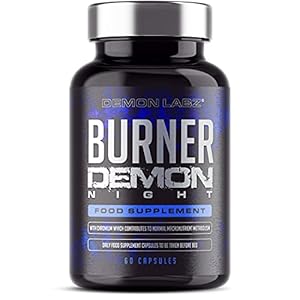 Burner Demon Night for Women and Men – Revolutionary Before Bed Burner Capsules for Use Alongside a Keto Diet Vegetarian & Vegan Capsules (60 Count (Pack of 1))