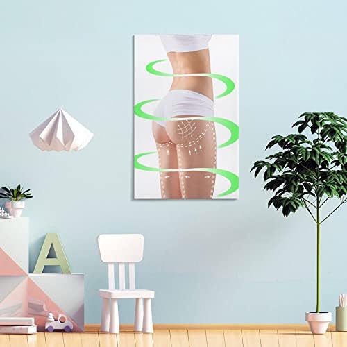 Weight Loss in Shape Poster Beauty Plastic Surgery Hospital Poster Weight-Loss Agency Poster (3) Canvas Painting Posters and Prints Wall Art Pictures for Living Room Bedroom Decor 08x12inch(20x30cm)