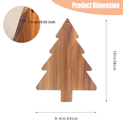Tabla de cortar y bandeja de madera iplusmile 38 cm miniatura 2